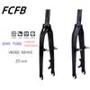 BIKE Carbon fork  Cycling Folding BMX Bike Front Fork Bicycle bike Parts Axle Width 100mm Fit for  20 inch Disc Brake V Brake