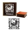 Printtoo Bird & Floral Pattern Wooden Rubber Stamp Square Scrap-Booking Stamps-2 X 2