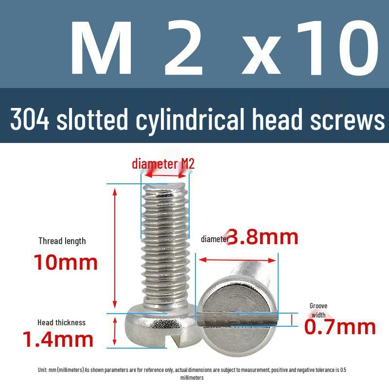 Yigu 304 Stainless Steel Slotted Pan Head Screws M1.6-M10