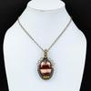 Драгоценный камень Red River Jasper из чистой медной проволоки, обернутый кулоном ручной работы
