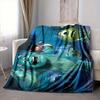 1Pc Monsters Inc Poster Flannel Blanket, Soft And Comfortable, Casual Warm, Camping Travel, Christmas, Halloween Xmas Gift Y164