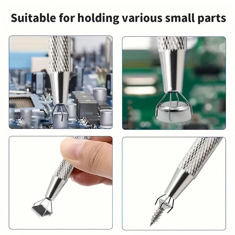 Professional Short Piercing Ball Grabber Tools Metal Prong Pick-up Holder Jewelry Bead Tweezer Catcher