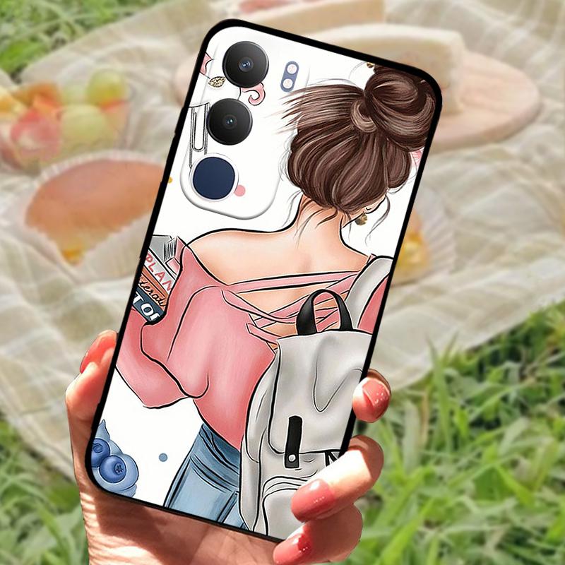 Чехол для Vivo Y19s V2419 Новая Модная Расцветка Крашеный Силиконовый Чехол для Телефона Для VIVO Y19S 4G Ударопрочный Защитный Чехол Бампер