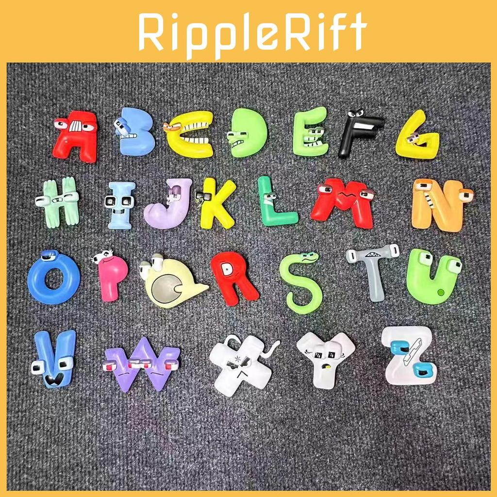 Letter Adorable 26 Alphabet Pvc Cartoon Character Action Figures For Creative Play
