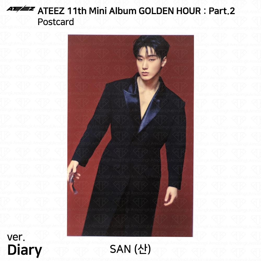 ATEEZ 11-й мини-альбом Golden Hour Pt.2 To Diary For Ver Фотокарта Почтовая открытка