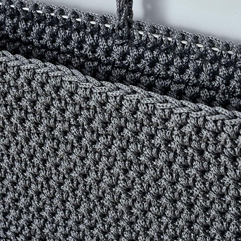 Folding Wall Mounted Storage Basket Washable Sundry Storage Bag Three Layers Hanging Bag  Magazines