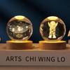 6cm 3D Crystal Ball Crystal Planet Night Light Laser Engraved Solar System Globe Astronomy Birthday Gift Home Desktop Decoration