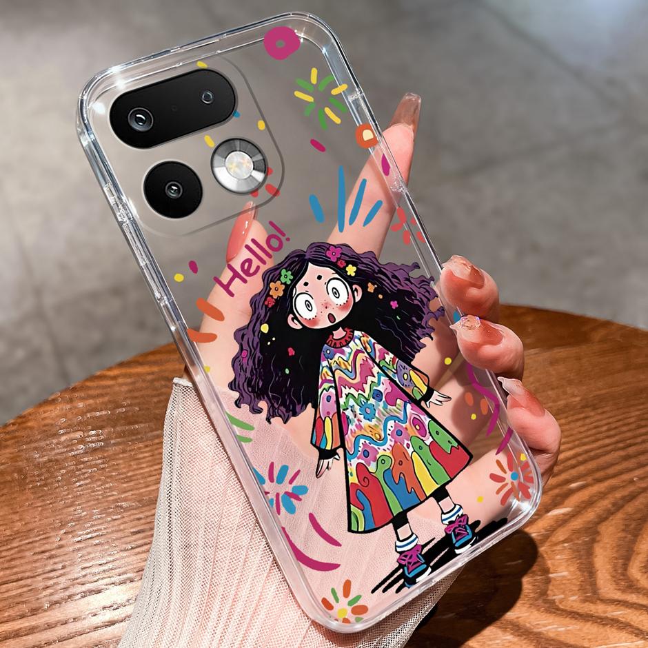 Чехлы Для OPPO Realme 16 Pro 16 Pro Plus Девочка с Желтой Уткой Антизагрязняющий Модный Прозрачный Корпус Для Realme 16Pro 16 Pro+ Fundas