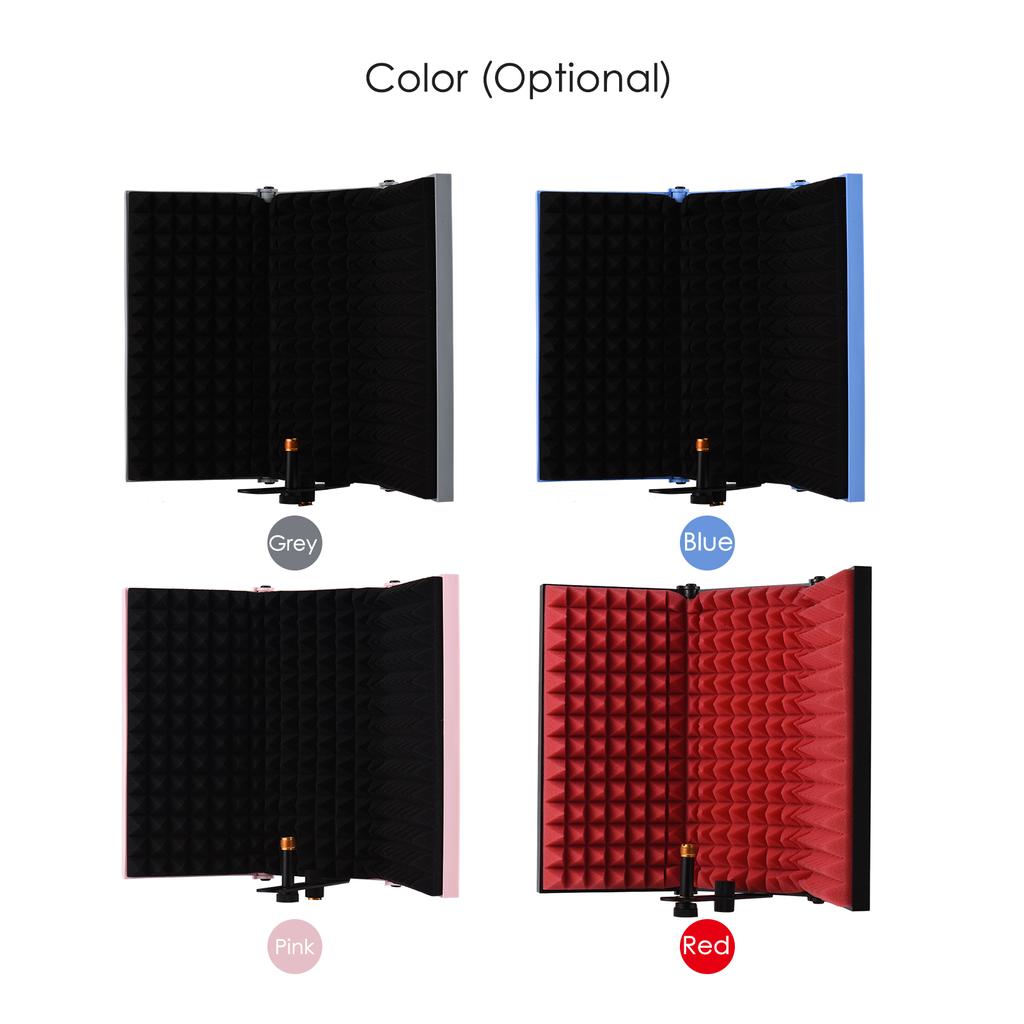 3-дверный профессиональный студийный микрофон для записи, изолирующий экран, складной поп-фильтр, микрофон, ветер