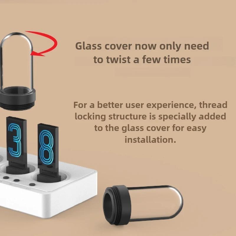 Silent Retro Desk Clock Luxury Elegant Unique Table Mini Table Clock Nixie Nordic Clocks Tube Smart Alarm Minimalist Smartclocks Room Ornaments