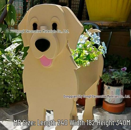 Independent Station Cross-border Garden Art Craft Ornaments: Dog & Cat Flower Pot and Planter