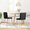 VidaXL Chaises à manger lot de 2 noir tissu, chaise, chaise de salon, chaise d'accent, chaise de cuisine, siège de salle à 4101257
