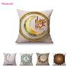 Islamic Muslim Eid Mubarak Ramadan Home Decoration Art Sofa Throw Pillow Cover Mosque Moon Cotton Linen Chair Cushion Cover