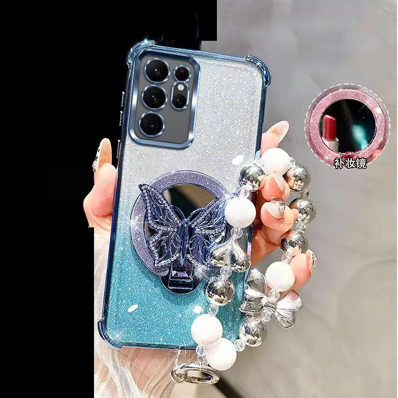 Mirror Shockproof Magnetic Case for Infinix Smart 10 8 7 9 HD Note 50 Pro Plus 50X Zero 30 Butterfly Phone Holder Bracelet Cover