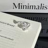 Открытое кольцо-бабочка с серебряными стразами: Высокоценное, Минималистичное, Штабелируемое ювелирное изделие на указательный палец для женщин