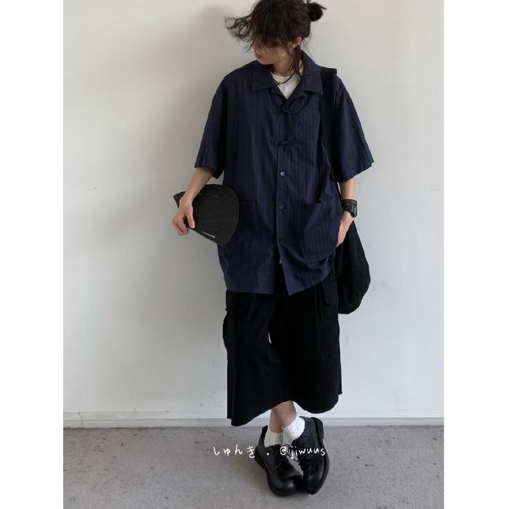 Летняя одежда мужская ретро повседневная рубашка студенческая свободная нишевая дизайнерская забавная новая мужская верхняя часть для ношения на открытом воздухе