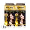 Краска для волос Saios Oleo Cream 4N, 4N насыщенный шоколад, 4 штуки