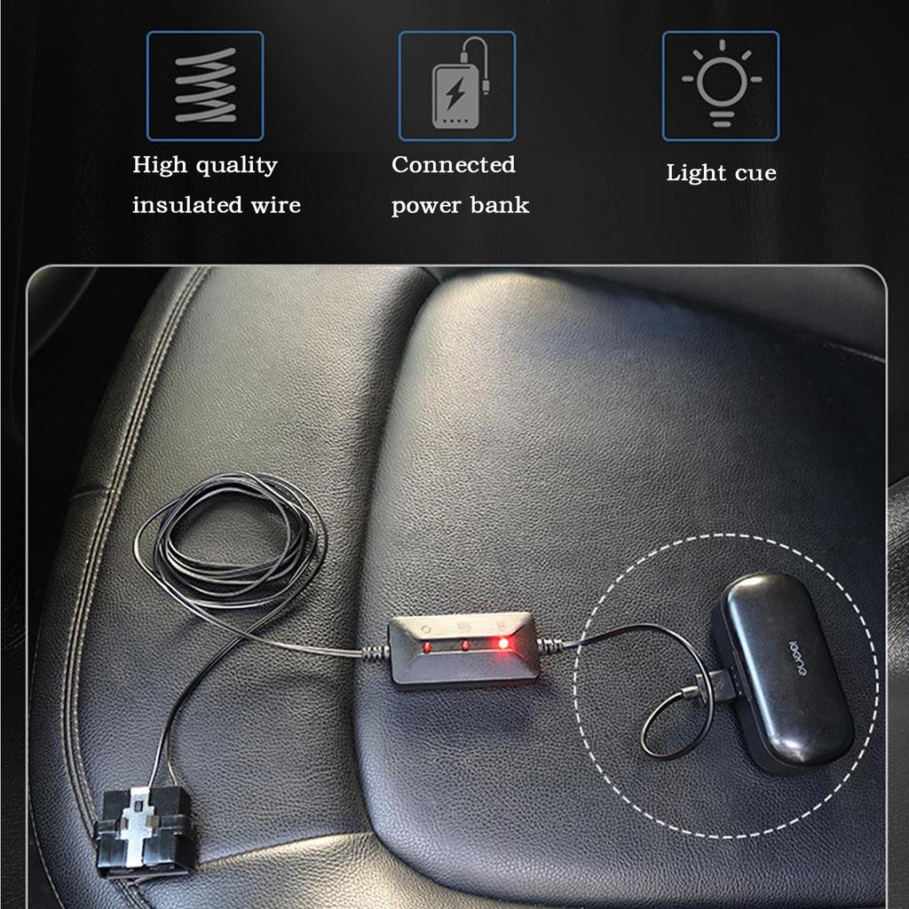 For Most Fit OBD2 Memory Saver Cable Vehicle Memory Keeper USB Power Bank Adapter Cable Protector For Commuters Roadside Auto