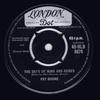 Пластинка 7 дюймов ПЭТ БУН Дни вина и роз Медитация 45HLD9674 London Records 1963 Великобритания Поп Б/у