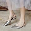 Fashion Pointed Toe Cross-tied Flat Sandals Woman Low Heel Cutout Ankle Strap Sandalias Mujer Sexy Ladies Summer Party Shoes 2025