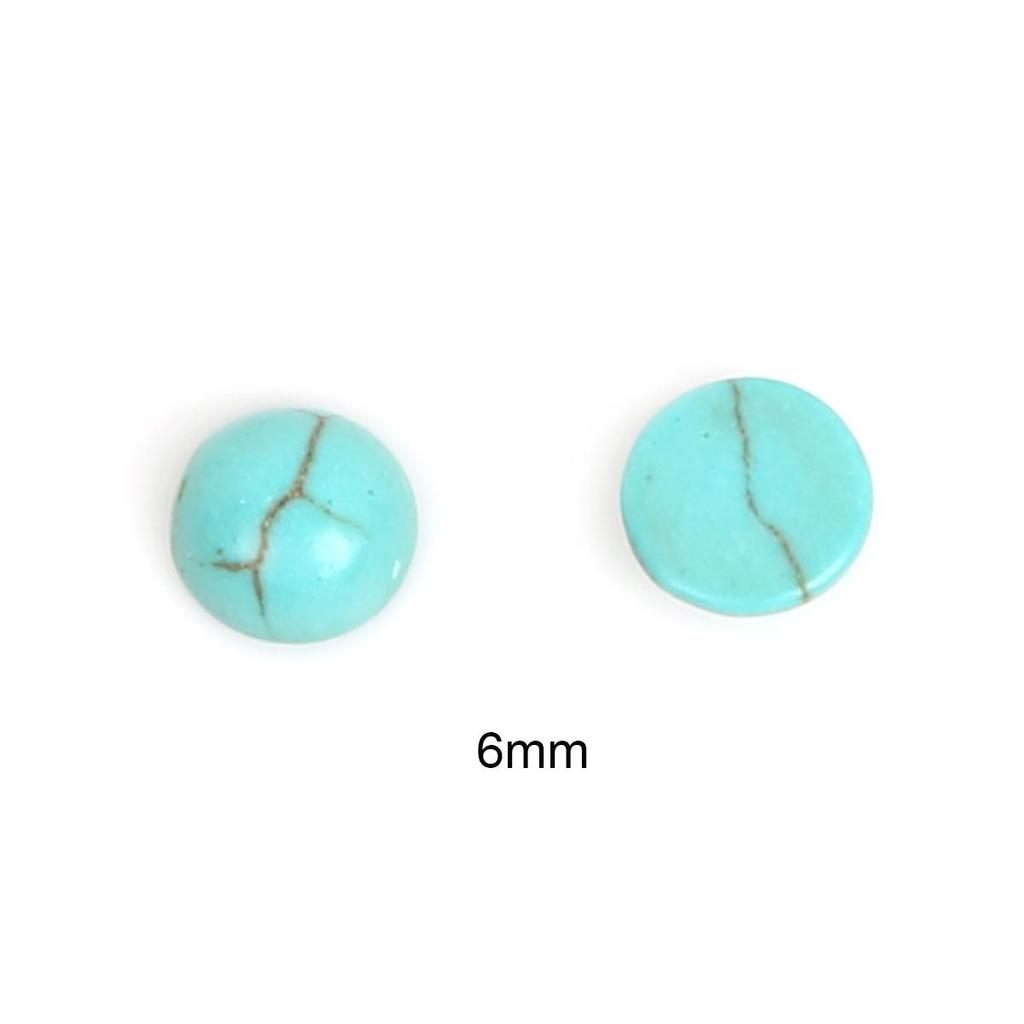 Синтетические бирюзовые белые бусины с круглым камнем, круглые бусины для изготовления ювелирных изделий, браслет, ожерелье, ножной браслет