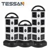 Tessan Удлинитель Tower, вертикальная защита от перенапряжений, 6/10/14 розеток европейского стандарта с защитой от перегрузки USB, удлинитель 2 м