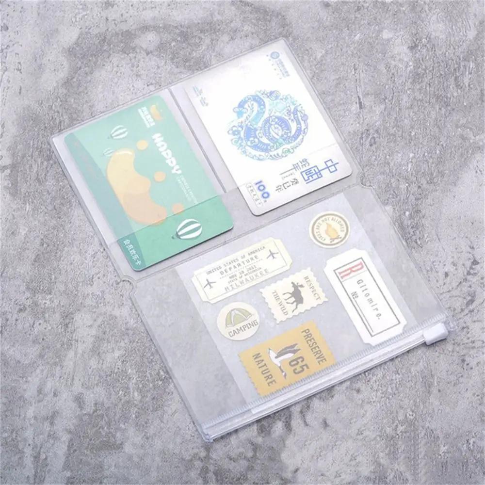 Holder Storage For Midori Travelers Pocket Notebook Storage Bag Journal Planner Card Holder PVC Zipper Bag Notebook Zipper Bag