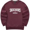 Skechers Спортивный Стиль Жизни Колледж Стиль Буквы Винтажный Американский Вязаный Пуловер Круглый Вырез Удобный Модный Универсальный Свитшот L324U100-02C9