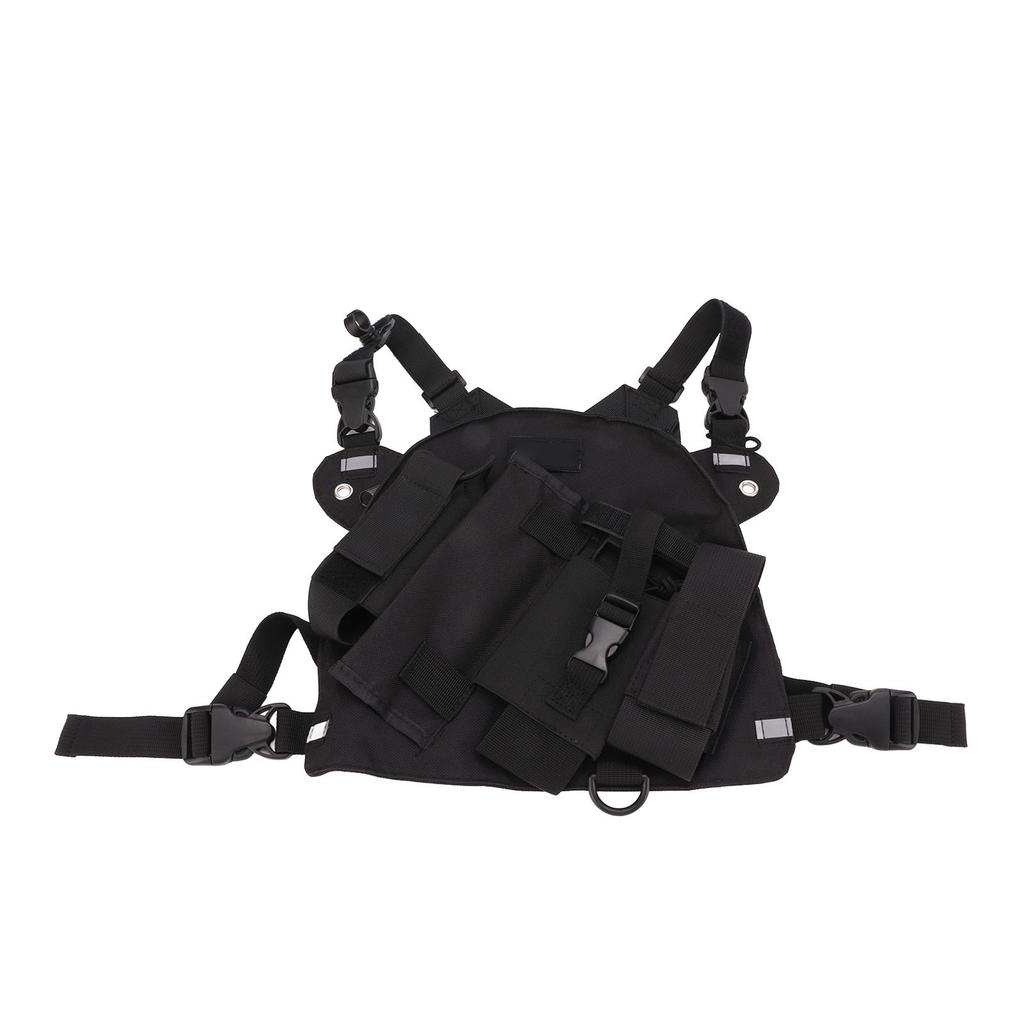 Нагрудный ремень для радиоприемника, большой объем для хранения, ткань Оксфорд, регулируемая нагрудная сумка, универсальная для 2-стороннего радио