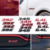 1Pc Metal 3D Car Sticker 392 345 6.4L Emblem Car Fender Side Sticker Rear Trunk Bumper Tail Sticker For Hemi Charger Challenge