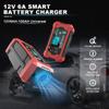 6A 12V Car Battery Charger For Lead Acid AGM Gel Batteries Charging Intelligent Pulse Repair Household Storage Cell Universal