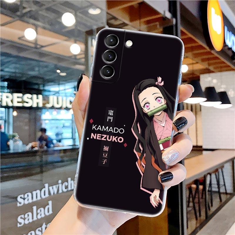 Прозрачный чехол Kamado Nezuko Kimetsu No Yaiba Demon Slayer для Samsung Galaxy S22 S21 S20 FE S 22 Ultra S10 E S9 Plus 5G, чехол