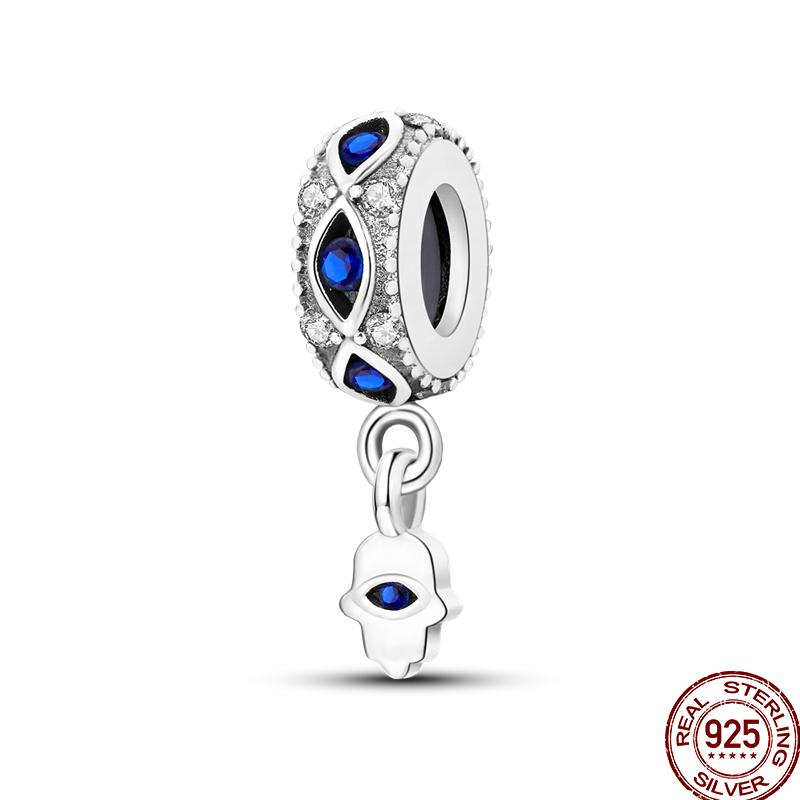 Copper Cross Bible Dove Holy Blessing Demon Eye Shiny Charm Bead Fit Pan Original Bracelet Diy Exquisite