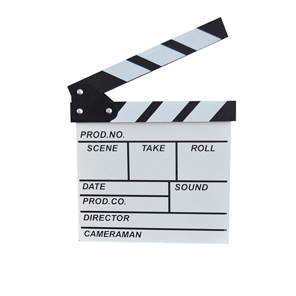 30 X 27cm Wooden Photography Prop Cinema Video Scene TV Movie Clapboard Clapperboard