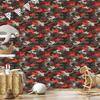 Brown and red military camouflage wallpaper for living room and bedroom 50x1000