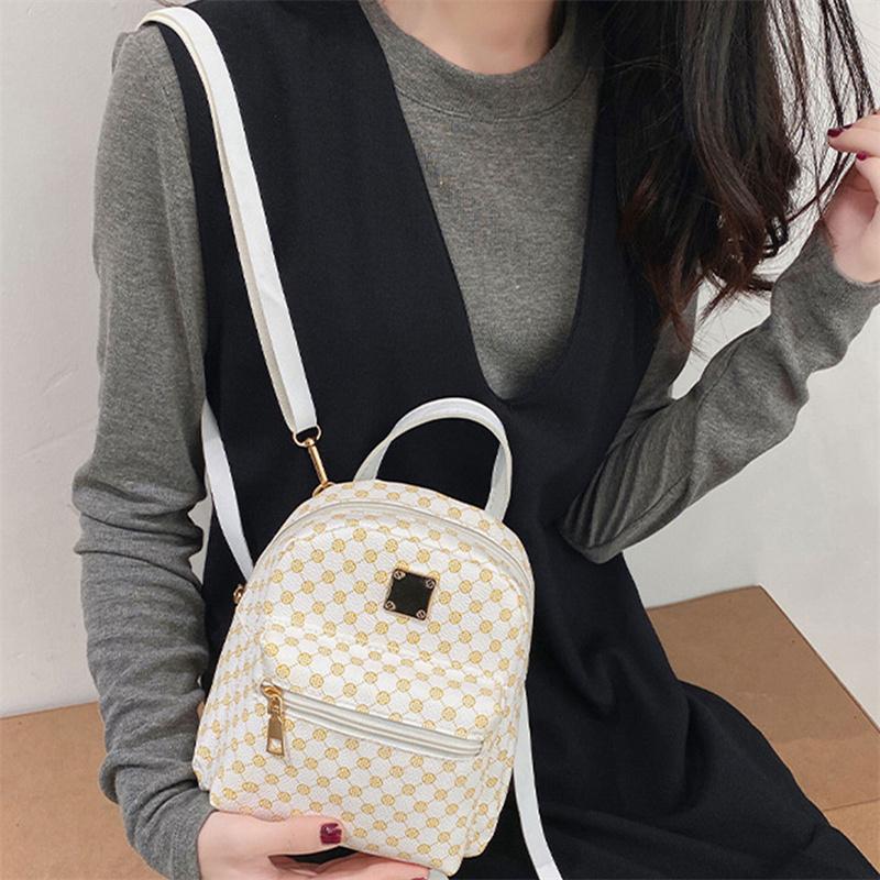 Мини-рюкзак через плечо, сумка в клетку для женщин, модный кошелек для телефона на плече