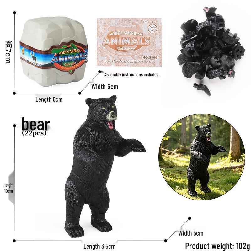 4D Stereo DIY Animal Model Kit: Eagle, Scorpion, Gecko, Rattlesnake, Spider, Lizard, Squirrel, Hedgehog