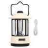 LED Camping Lantern 5‑170lm Waterproof Ergonomic Portable Camping Ambient Lantern with Metal Handle for Outdoor Milky