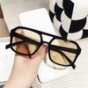 2023 Double Bridge Square Women Sunglasses Vintage Brand Designer Men Sun Glasses Shades Female Exaggerated Oversize Sunglasses