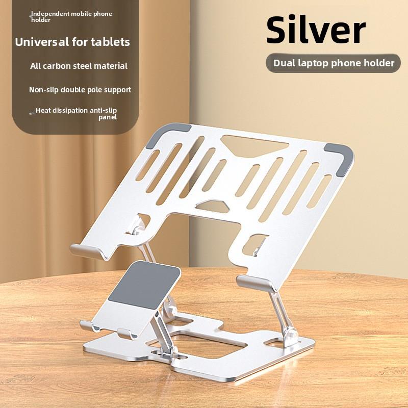 Laptop Mobile Phone 2-in-1 Cooling Bracket with Fan Silent Game Book Heightening Air Cooling Bracket