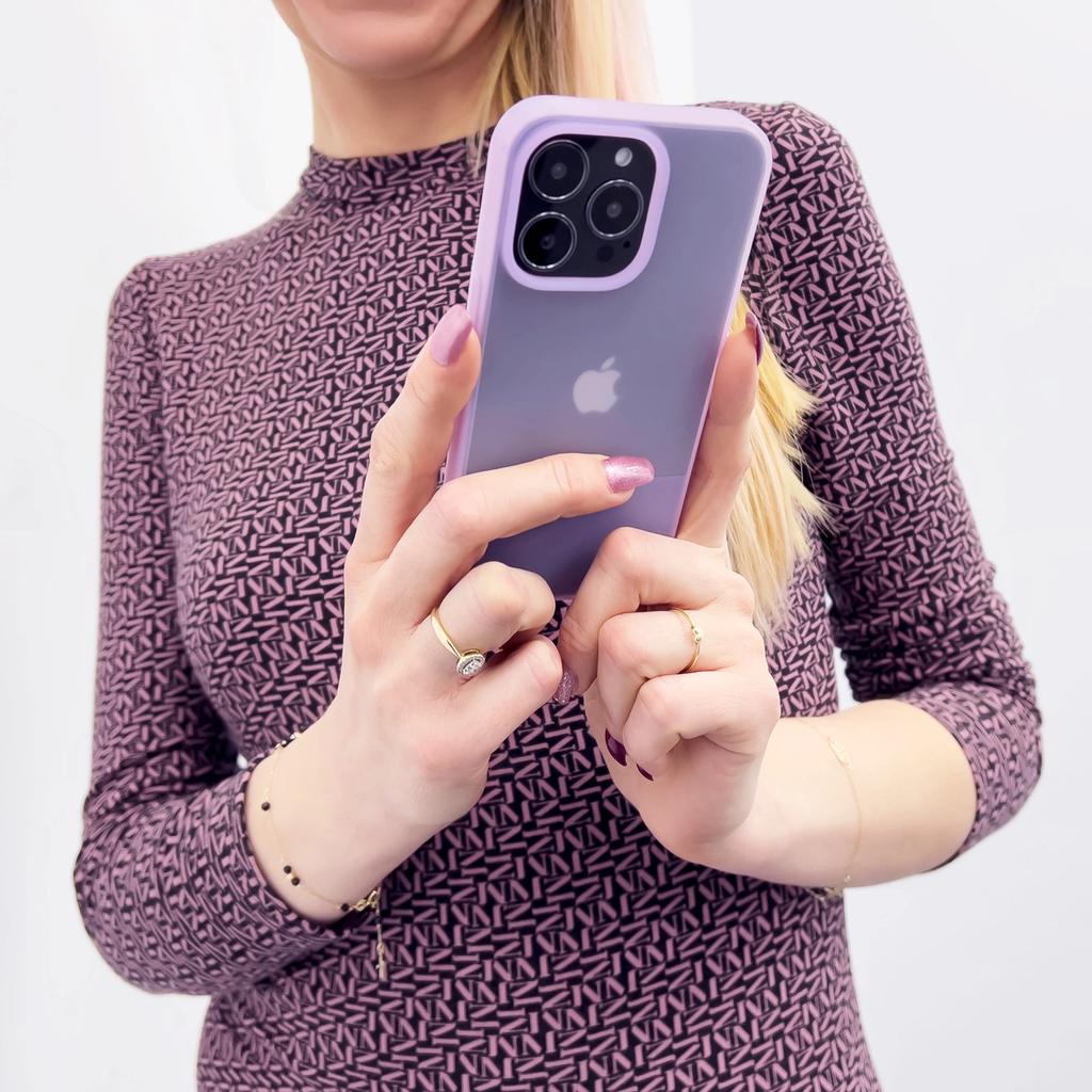 Kingxbar Plain Series Case Cover For Iphone 13 Pro Max Silicone Cover Purple