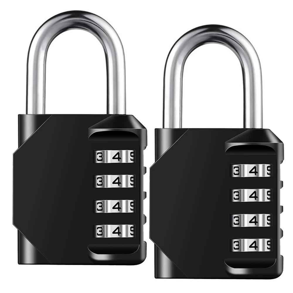 Zinc Alloy Combination Lock 4 Digit Suitcase Lock Creative Padlock with Combination Outdoor