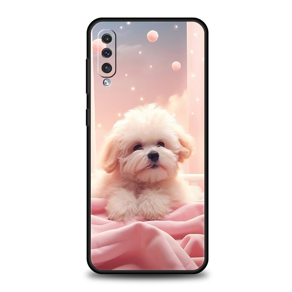 Милый чехол для телефона с маленькой собачкой для Samsung Galaxy A56 A54 A42 A36 A34 A26 A24 A16 A14 A12 A06 A50 A52 A10 5G Мягкий ТПУ чехол Fundas