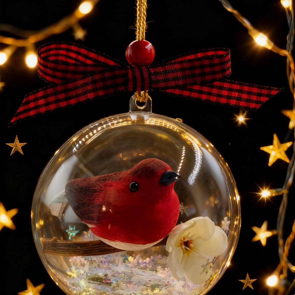 Набор 3D украшений из красного хрусталя, идеально подходящий для рождественских елок, памятных подарков, декора комнаты и пластиковых рождественских шаров