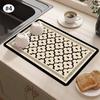 Коврик для сушки кухонной посуды Печатный коврик для сушки кофемашины Коврик для сушки столешницы Впитывающий коврик для сушки посуды Подставка для столовых приборов Декор стола