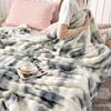 Colorful Gradient Bubble Velvet Rabbit Fur Blanket for Office or Sofa
