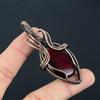 Red Flash Labradorite Gemstone Handmade Pure Copper Wire Wrap Jewelry Pendant For Women