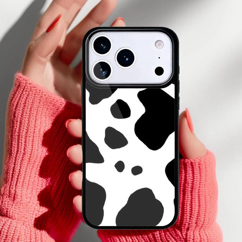 Тонкий чехол для телефона с принтом коровьей шкуры для iPhone 17 Air 16e 15 14 13 Pro Max Задняя крышка для 12 11 Pro Coque