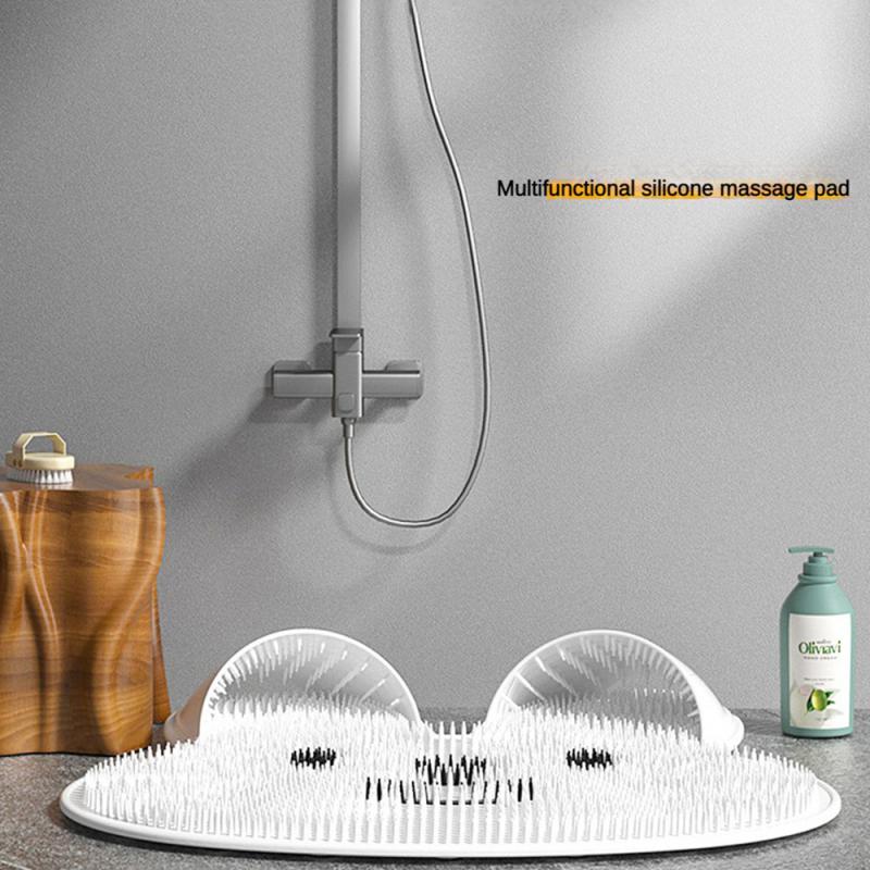 Силиконовый отшелушивающий скребок для спины, массажный скребок, нескользящая скребковая подушечка для ванны, щетка для душа для ног, инструмент для ванной комнаты, скребок для душа, скребок для спины