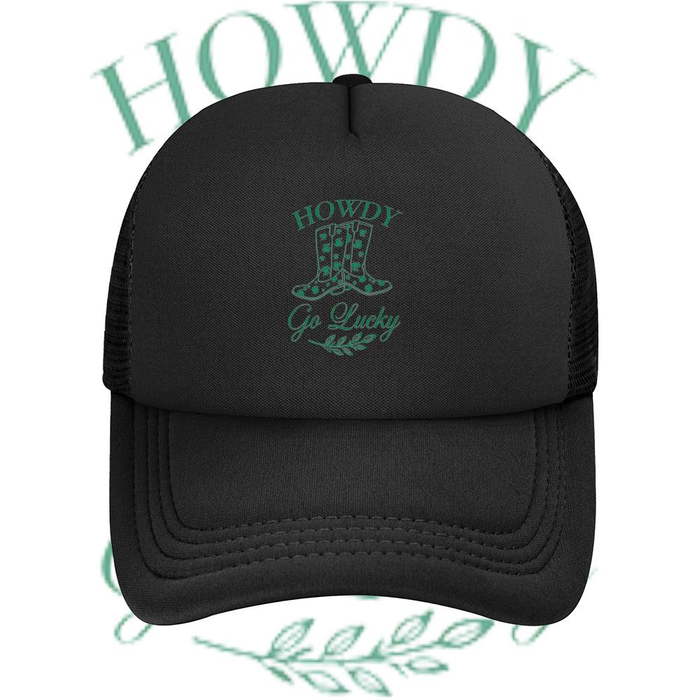 Boots shamrock clover lucky howdy Baseball Cap Anime Graphic Hats Adult Unisex Women Sports Outdoor